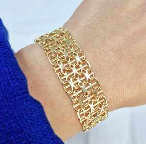 Armband x - länk 18k guld 20cm - Smyckesbanken