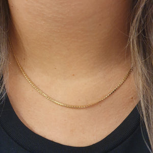 Halsband platt i modellen 18k guld