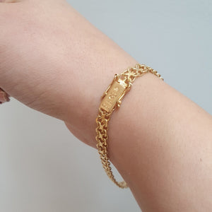 X-länk armband i guld, 20,5 cm